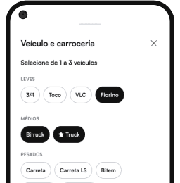 Veja fretes perto de você